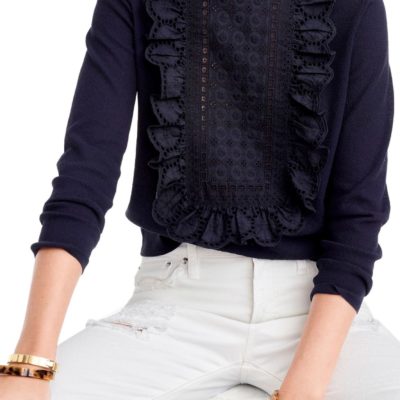 J.Crew | Lara Lace Bib Pullover