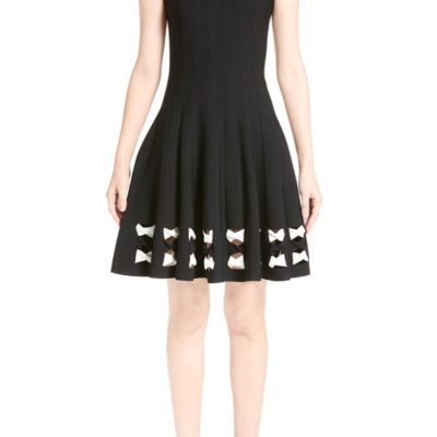 ALEXANDER MCQUEEN | Twisted Cutout Knit Dress