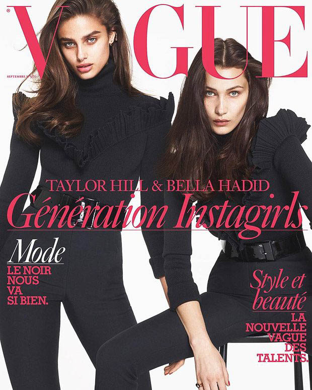 Taylor Hill and Bella Hadid for 'Vogue Paris.' Photo: Mert & Marcus