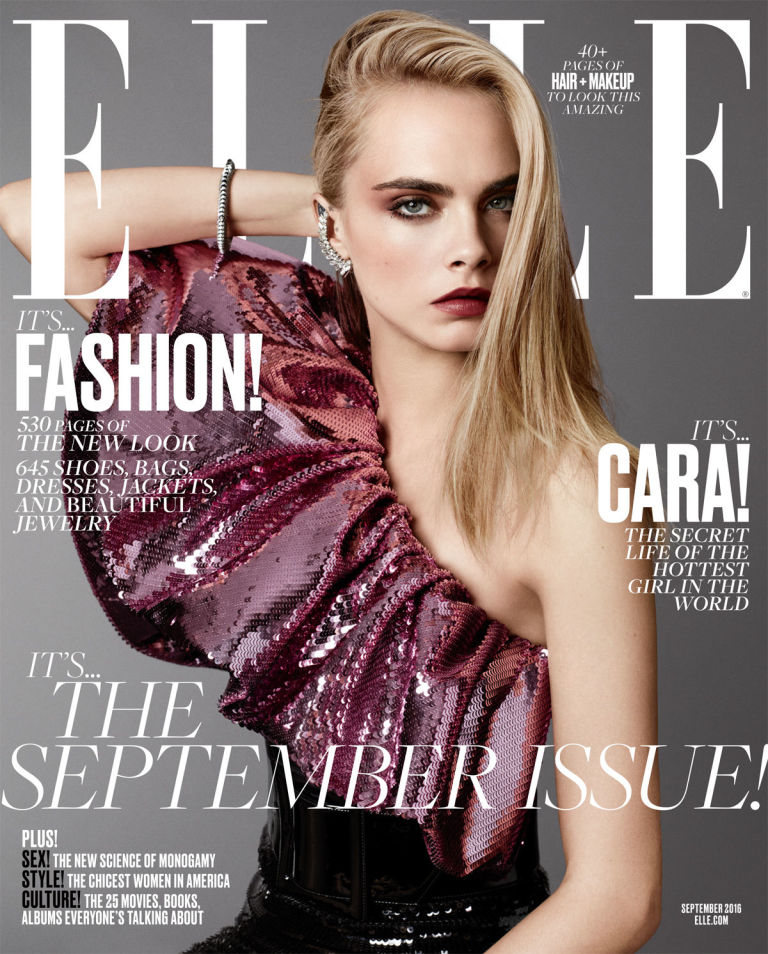 Cara Delevinge for 'Elle.' Photo: Terry Tsiolis