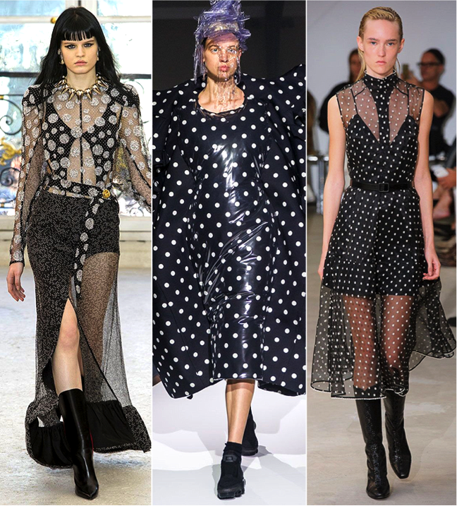 Image via stylecaster.com/Left to right: Louis Vuitton, Comme des Garcons, Olivier Theyskens 