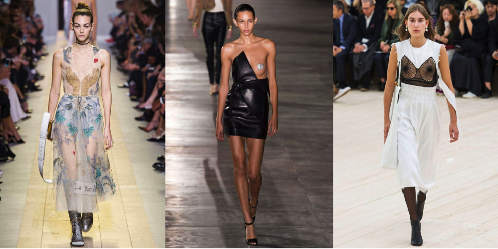 Image via Harper’s Bazaar / Left to right: Dior, Saint Laurent, Celine 